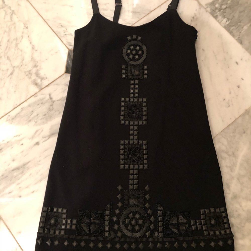 Theory Size 2 Black with beading-strappy dress.
